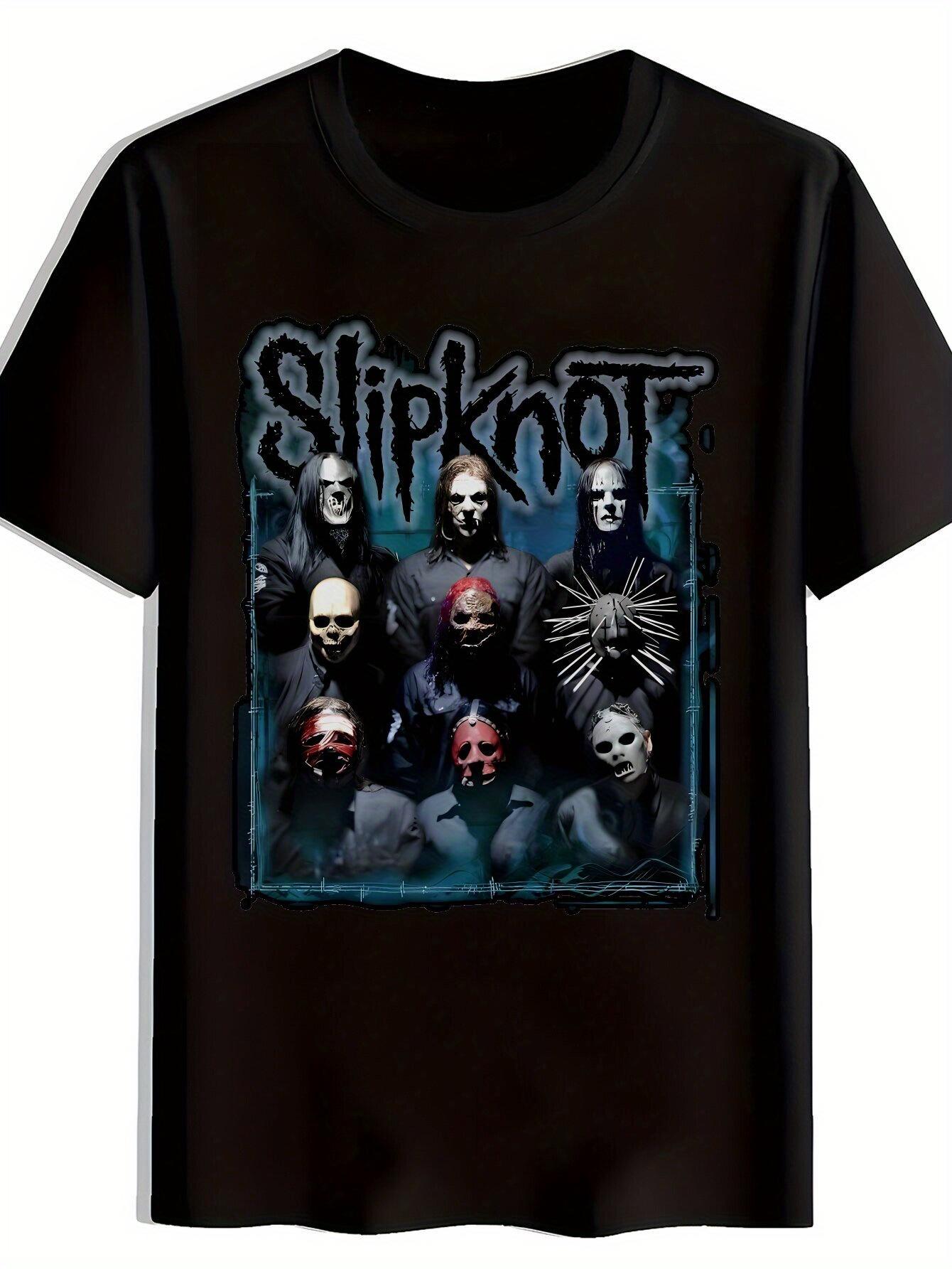 Slipknot Graphic T-shirt - Black Short Sleeve Crewneck XL