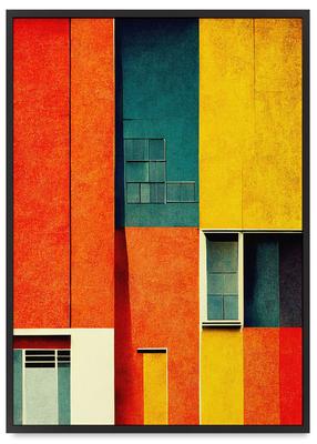 Plakatas bauhaus abstrakcija