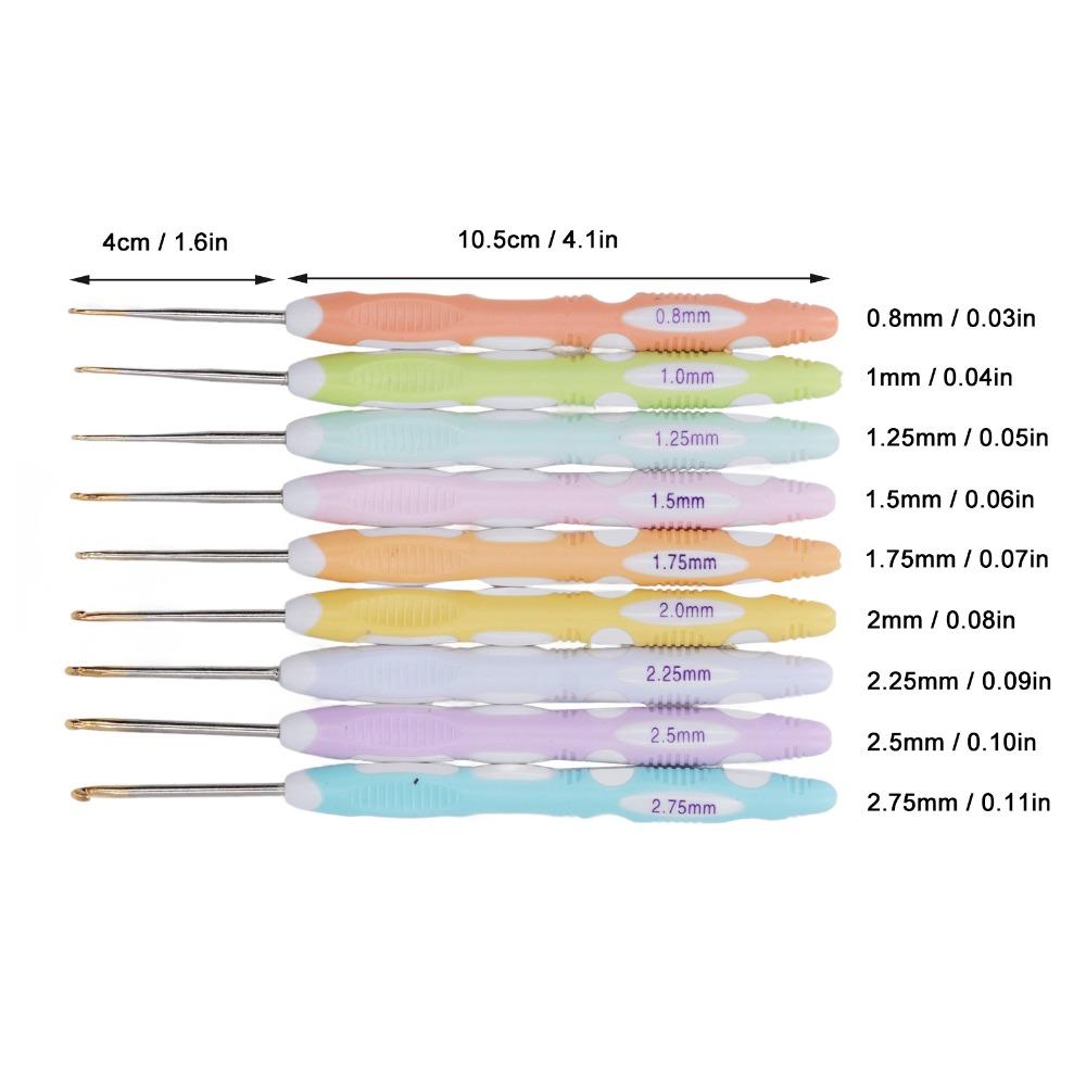 9pcs Soft Comfort Grip Handles Crochet Hooks Set Ergonomic Crochet Needles For Knitting Craft