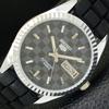 VINTAGE SEIKO 5 AUTOMATIC REFURBISHED JAPAN MENS BLACK DIAL WATCH A440375-9 Sk-a440375-1