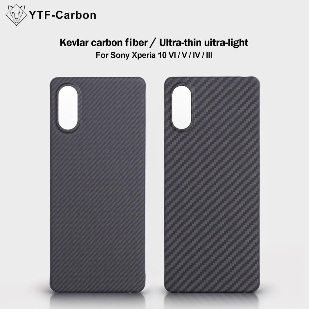 YTF Carbon For Sony Xperia 10 VI/V/IV/III Case Kevlar Magnetic Ultra-Thin Anti-Drop 10 VI Aramid Fiber Hard Cover