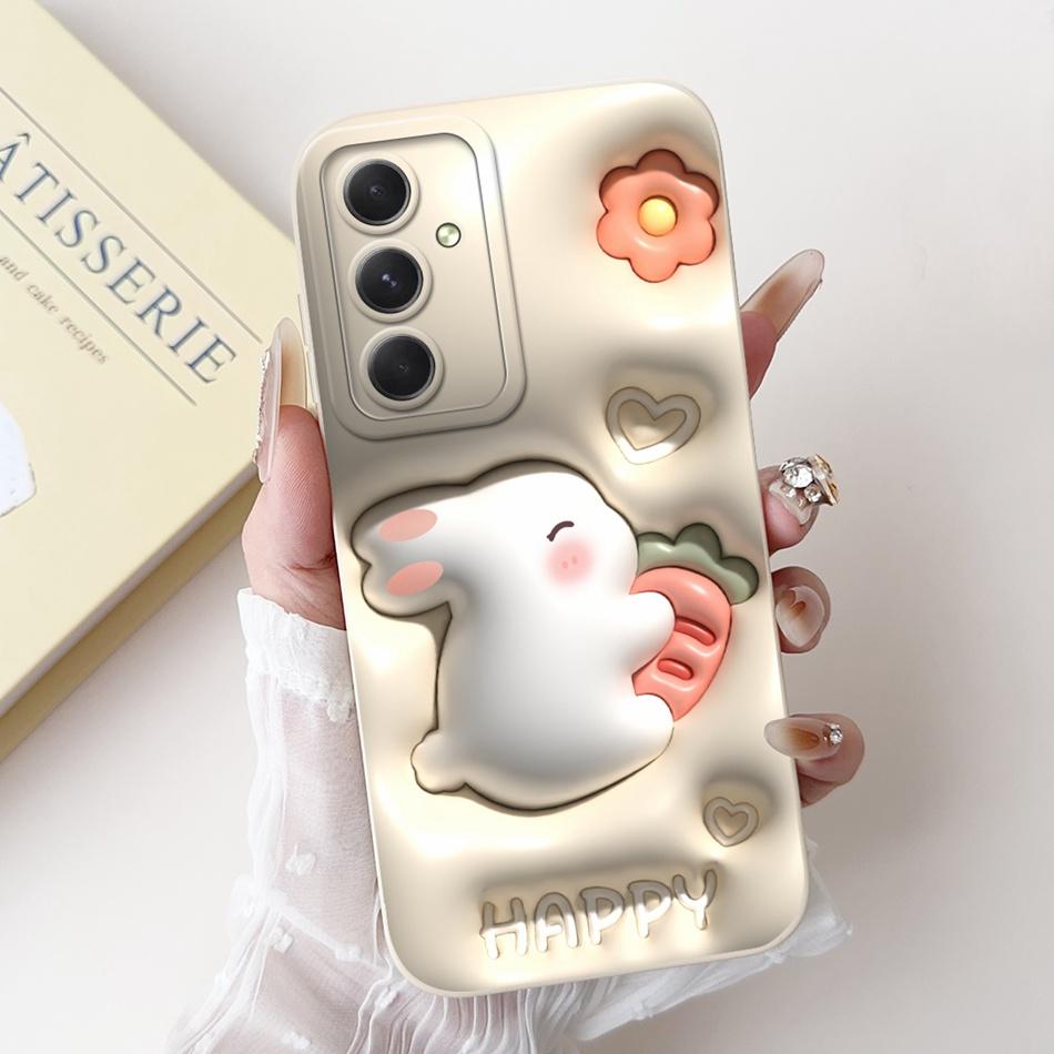 For Samsung Galaxy C55 M55 F55 5G Cute Panda Rabbit Cartoon Soft Silicon Case For Samsung C55 M55 F55 Shockproof Phone Cases
