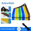 Colorful Striped Sun Shade Net High-Density Breathable Mesh Sunshade Sails Tent For Patio Garden Camping Sun Shade Net