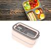 304 Stainless Steel Compartment Lunch Box 2 Layer Thermal Lunch Box Food Container  For Camping