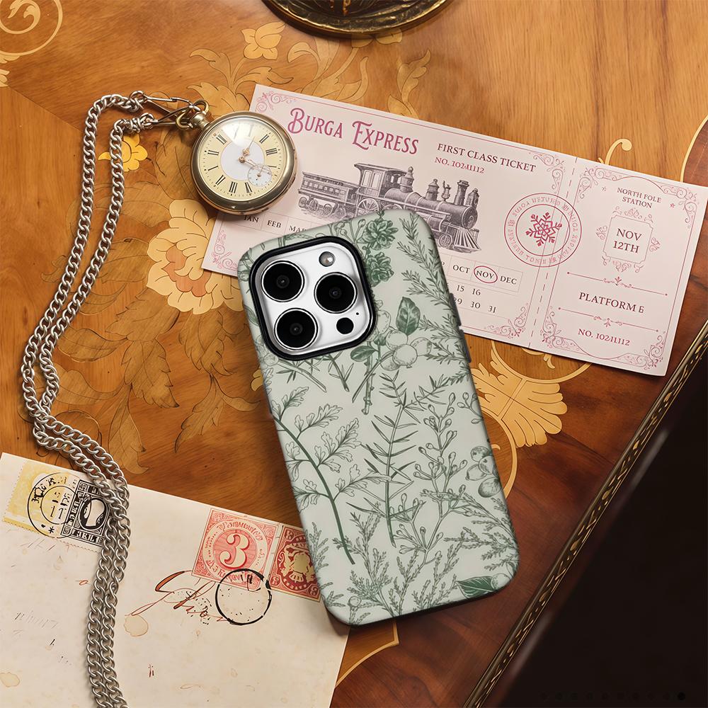 Sage Garden Phone Case for IPhone 16 15 14 13 12 11 X XS XR XSMAX 7 8 Pro Max Plus Double-layer Back Cover