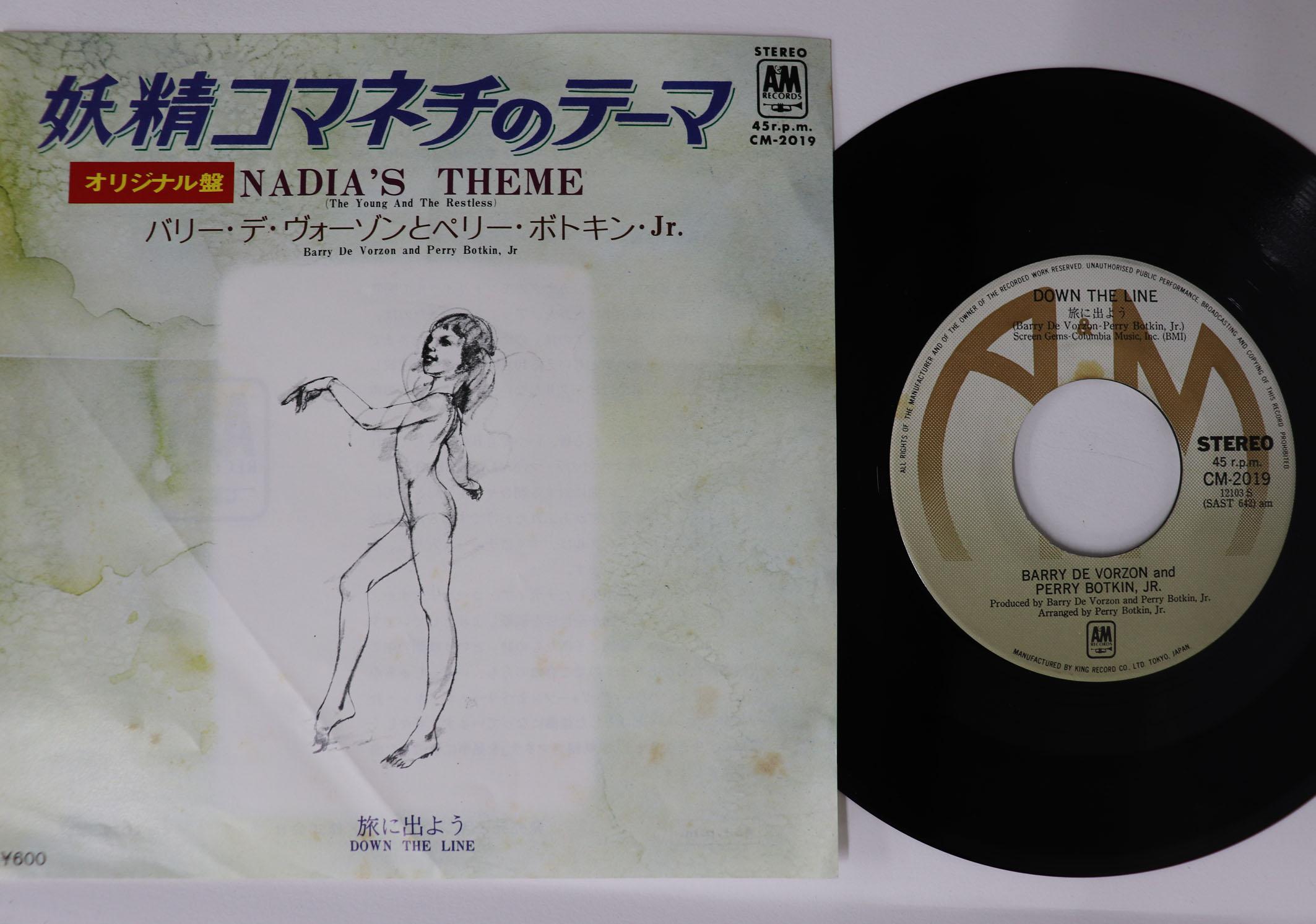 

7inch Record BARRY DE VORZON PERRY BOTKIN JR. Nadias Theme CM2019 AM 1976 Japan Rock Used
