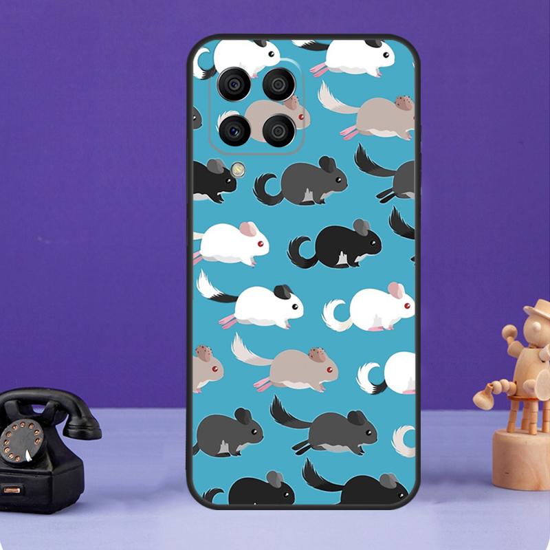 Süße Cartoon-Chinchilla-Hülle für Samsung Galaxy M55 M35 M15 M56 M36 M16 M06 M31 M13 M33 M53 M12 M32 M52 M14 M34 M54