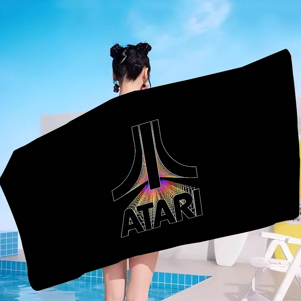 A-AtariS Game Logo Microfiber Beach Towel Absorbent Quick dry Soft Yoga Swimming Resort Mountain Climbing Towel