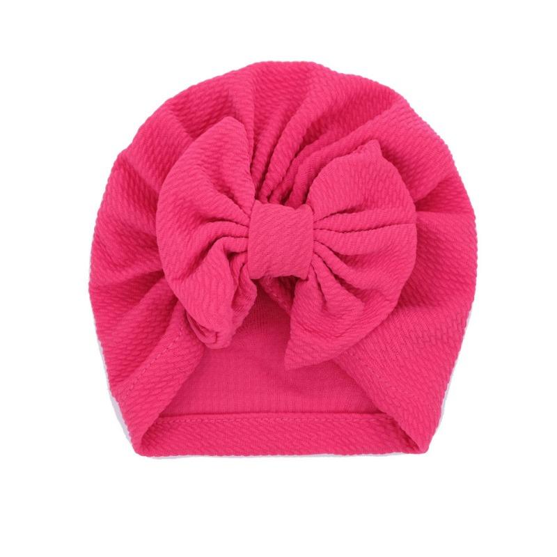 F23 children's hat cotton tied pullover hat soft knitted fabric baby pleated bow baby headscarf cloth