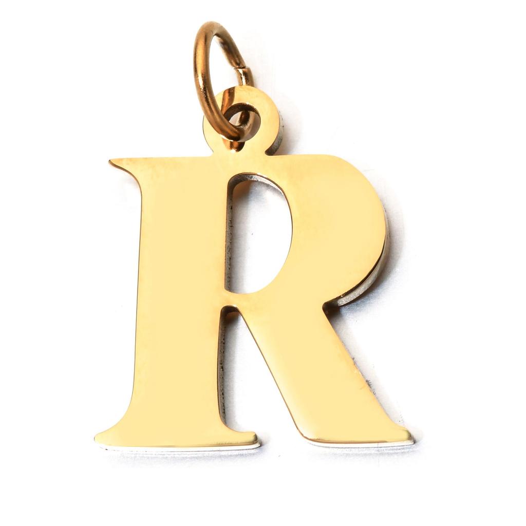 Handmade Stainless Steel English Letter Pendant - Non-Fading Charm