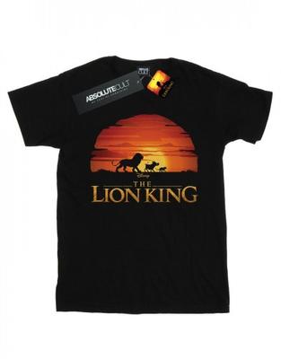 Girls The Lion King Movie Sunset Logo Cotton T-Shirt