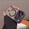 Applicable to iPhone17Promax transparent magnetic mobile phone case Apple 16 metal eagle eye lens all-inclusive protective case