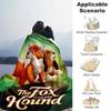 1pc, The Fox and The Hound Cozy Throw Blanket for Home Decor, Couch Cover, Outdoor Blanket, Gift Idea, Flannel Throw