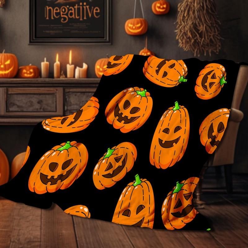 Halloween Print Flannel Blanket Soft Cozy Throw Bed Sofa Plush Fleece 70x100 To 150x200cm