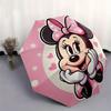 Minnie Mouse,Pink Polka Dots Automatic Folding Umbrella   Simple 8 Rib Design, Bright Cartoon Pattern, Durable Iron Frame, Suitable For Trav