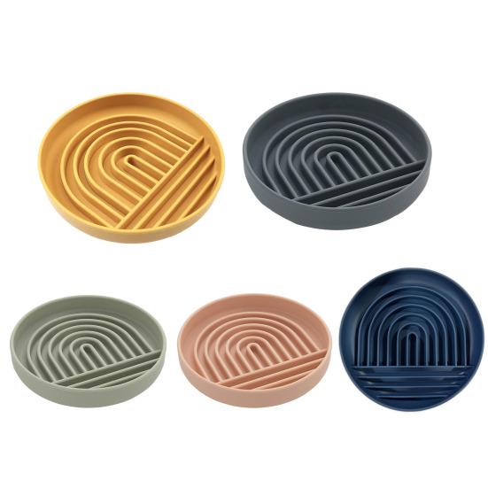 Silicone Pet Slow Feeding Bowl Anti-Choking Non-slip Easy Clean Slow Down Eating Puzzle Feeder for Medium Large Breed Dogs Cats