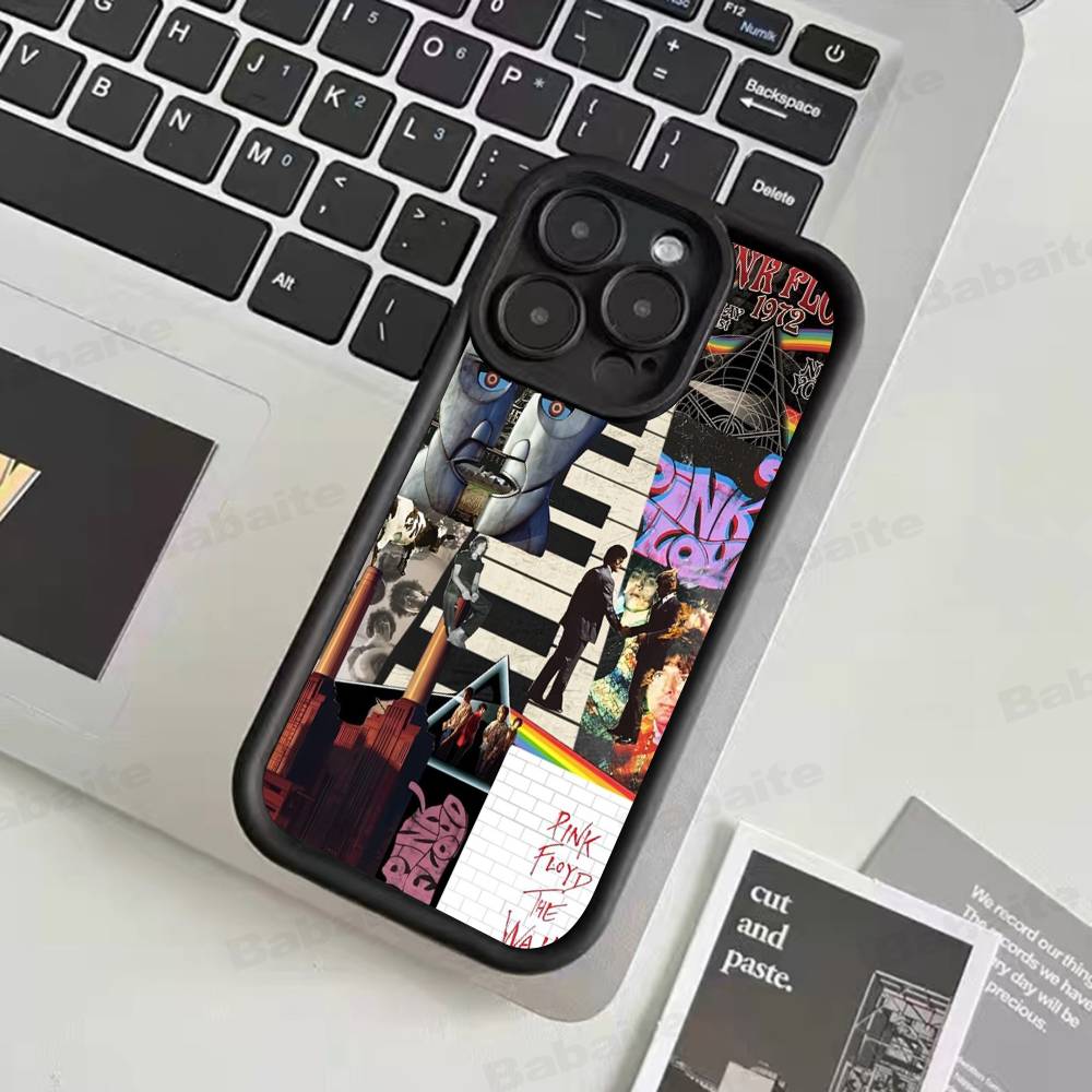 P-Pink-F-Floyds Rock Band For iPhone 17 15 13 12 11 14 Pro Max X XR XS 16 Plus Shockproof Candy Back Cover