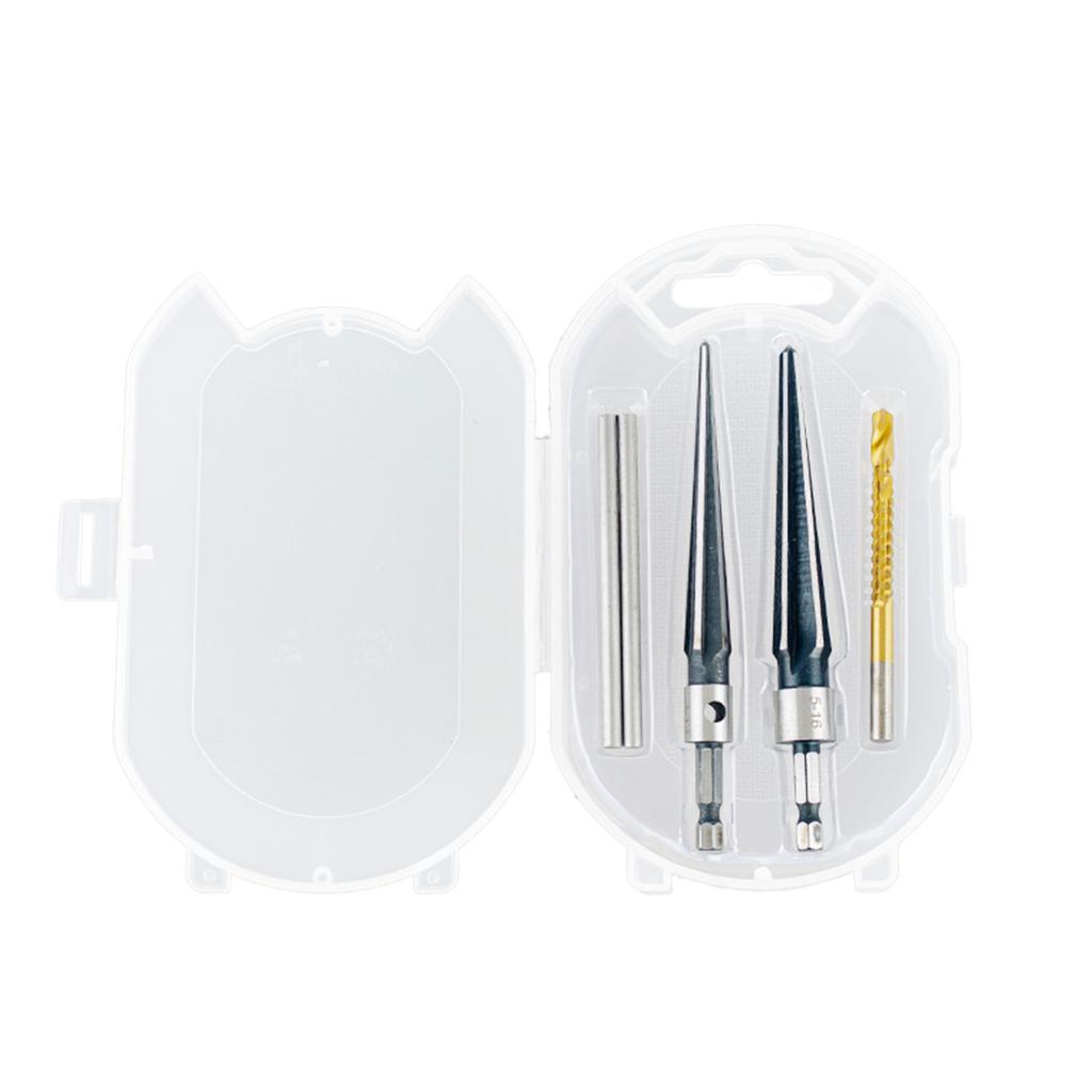 5Pcs Hand Reamer Tool Tapered Reamer Set 3-13mm & 5-16mm Bridge Pin Hole Hand Reamer Tool Detachable T-Handle Tapered Reamer