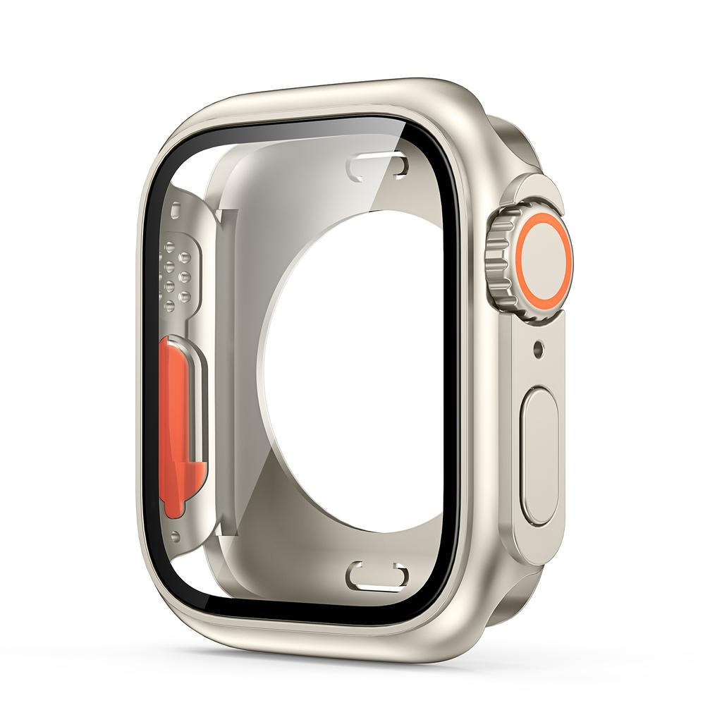 Change To Ultra PC Case for Apple Watch 10 42MM 46MM Screen Protector Cover Tempered Glass for IWatch 10 Series Smartwatch