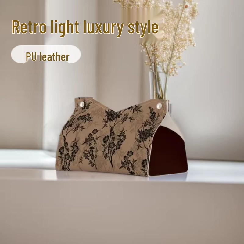 Elegant Retro Waterproof Tissue Box for Home, Bathroom, or Car