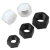 Black White Nylon Hex Nuts M2 M2.5 M3 M4 M5 M6 M8 M10 M12 Plastic Hexagon Nut Insulating Fastener for DIY Electronics 3D Printer