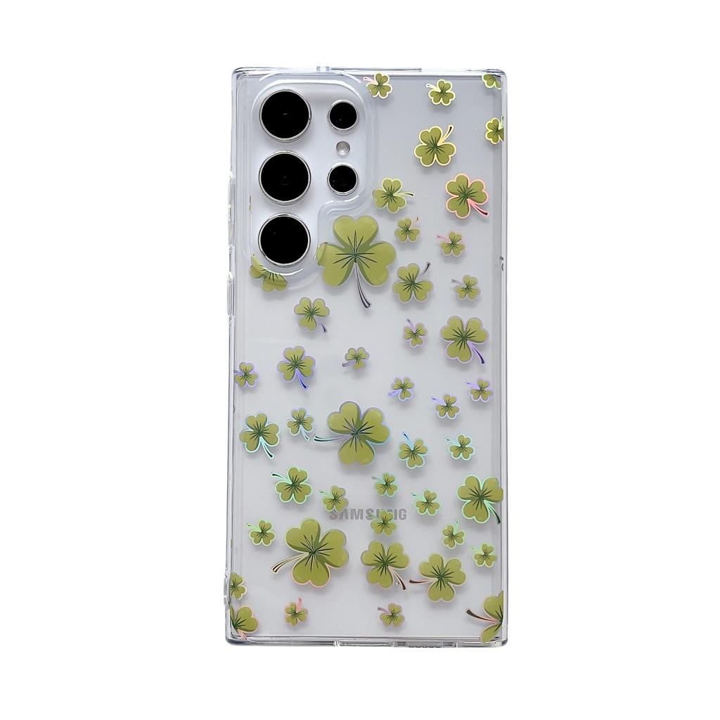 Suitable for Samsung Mobile Phone Case S25u a53 High permeability Electroplating Flowers S22 S24 Double Layer Printed Anti Fall Shell