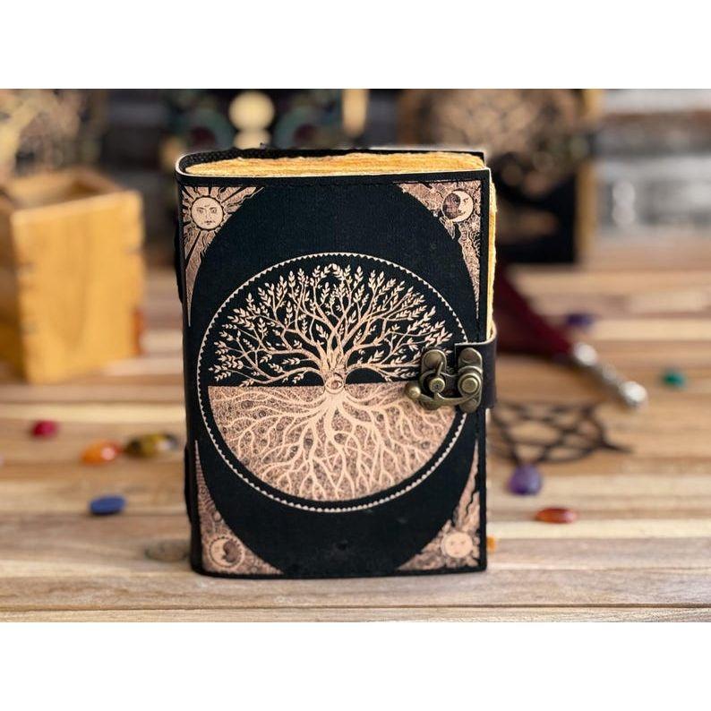 Leather Journal Tree of Life - Genuine Leather Notebooks For Women - Beautiful Journal For Sketches Book Traveling Book Blank Spell Book
