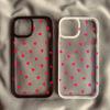 Simple Cute Pink Red Heart Phone Case For iPhone 17 15 14 Pro MAX 11 13 12 16 X SE20 XR 7 8Plus Shockproof Hard Cover Clear Bag