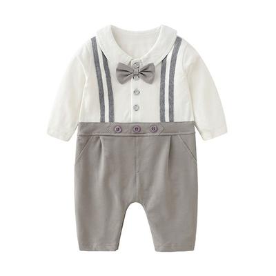 M -Roupa de menino de manga comprida com listras duplas tamanho 80, a melhor roupa infantil da Coreia