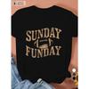 Womens Sunday Funday Vintage Design Comfort Casual T Shirt