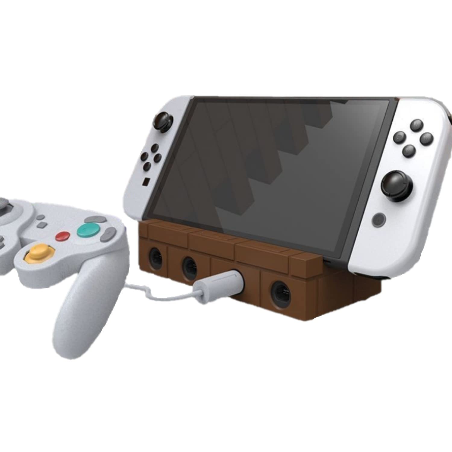 

Контролер GrinGrin OLED 4 GameCube з блок-перемикачем/перемикачем Port Dock Brick