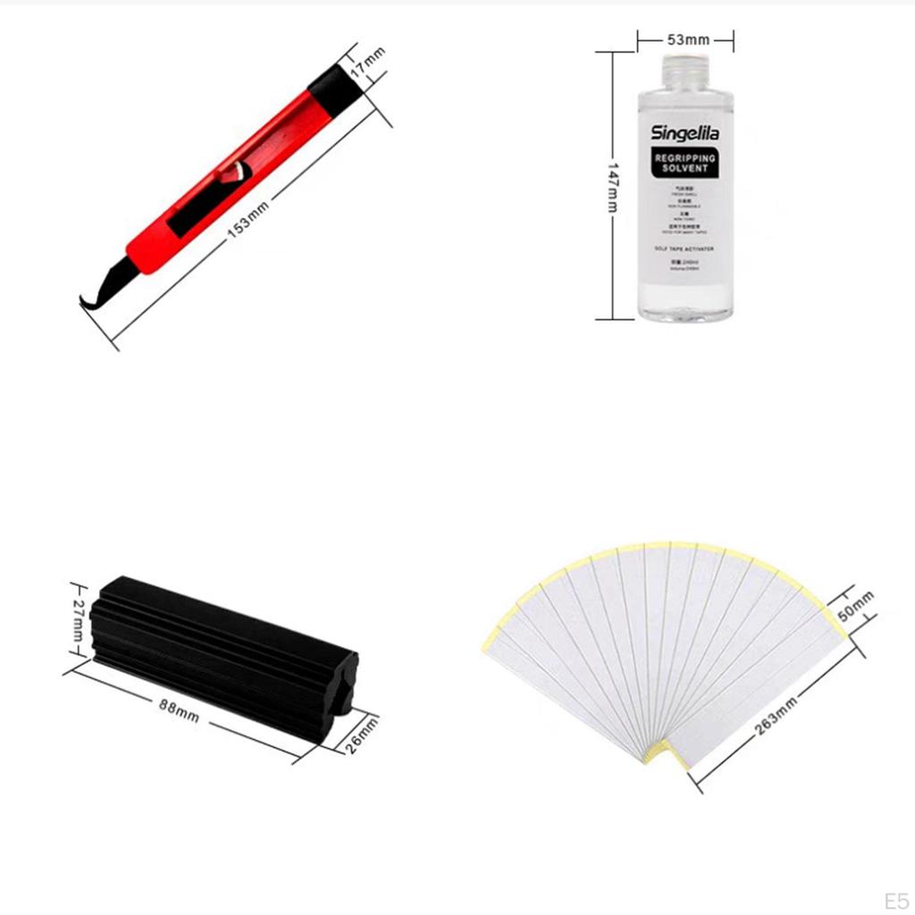 Golf Grip Kits for Regripping Clubs Double Sided Adhesive Tape Set