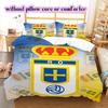 Biancheria da letto con motivo Real Oviedo, Set piumone Copripiumino Federa Regalo di Compleanno per la Casa (1*copripiumino+2*federe,senza imbottitura)