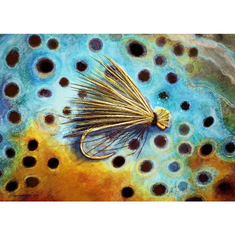 

Fishwear Designs Рыбалка Постер Холст Принты Речной Малоротый Басс Постер Дикий Коричневый Эстетические Принты Домашнее Клубное Украшение 21cm×30cm NoFrame