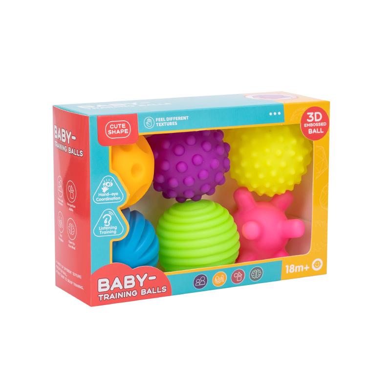 Soft Baby Grip & Touch Rubber Ball: Educational Tactile Toy for Water Play