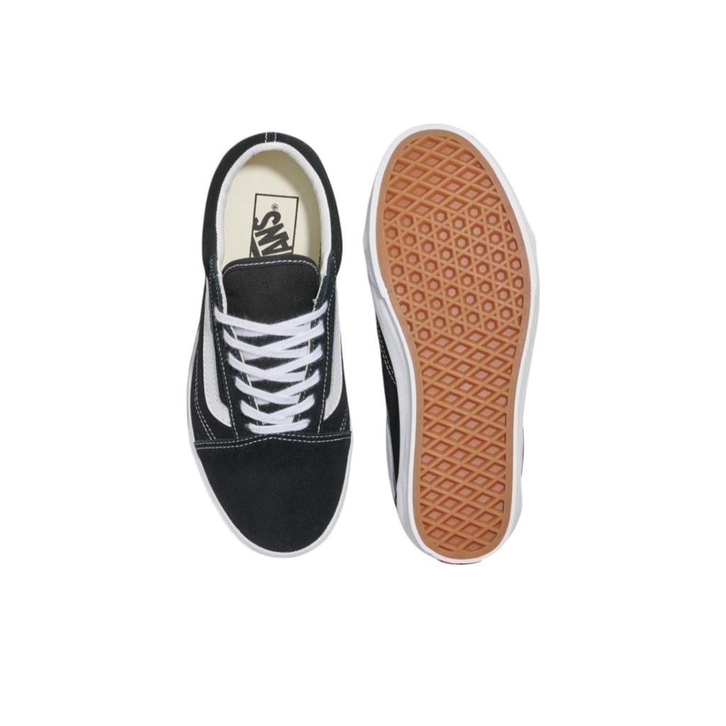 Vans Old Skool Low Pro Comfortable Versatile Thin Sole Durable Low Top Skate Shoes Unisex Sneakers Black White VN000D0EMCG