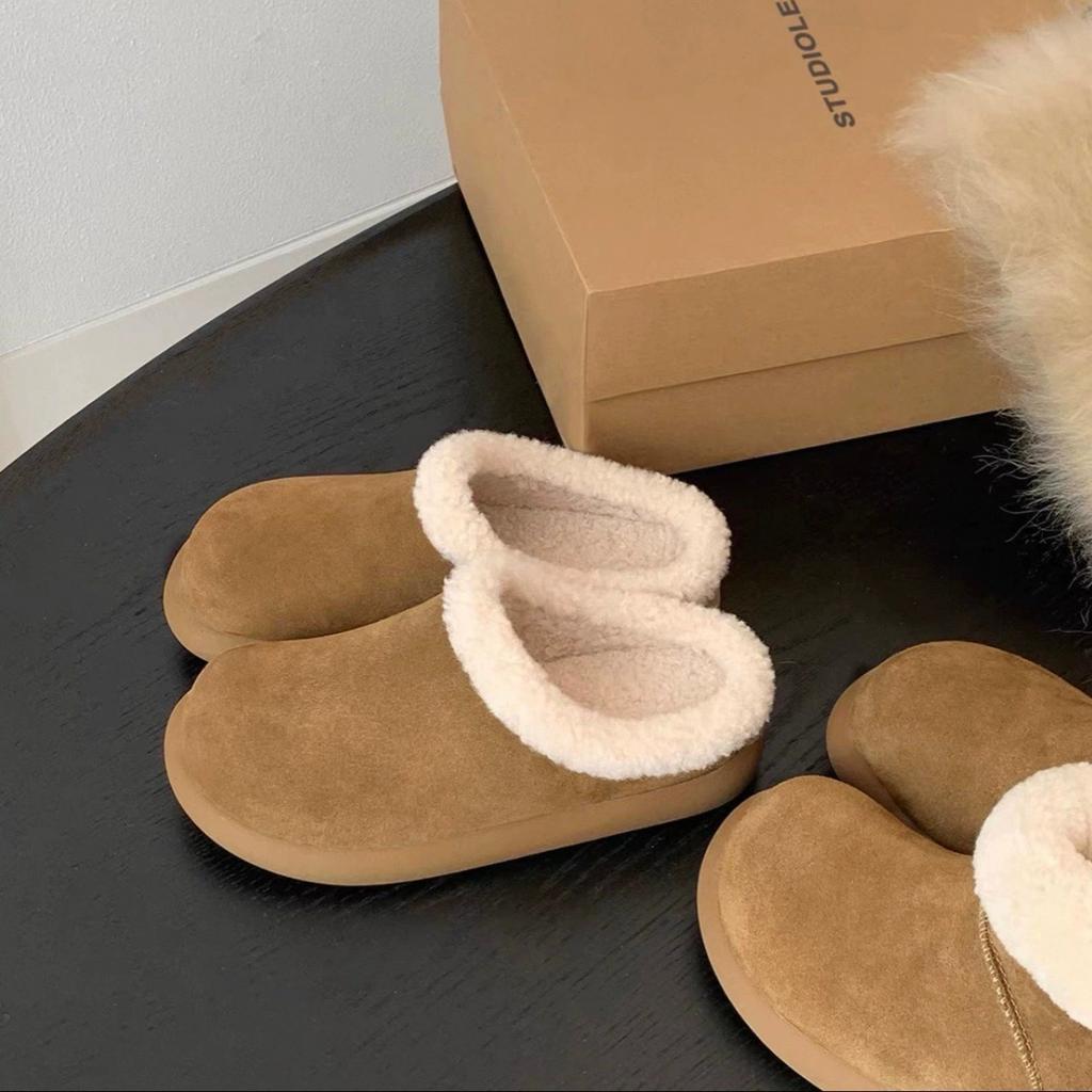 Winter Women's Snow Boots Fleece-Lined Warm Cotton Shoes for Women Lamb Wool High-top Thick-Soled Short Boots Botas Para Mujer