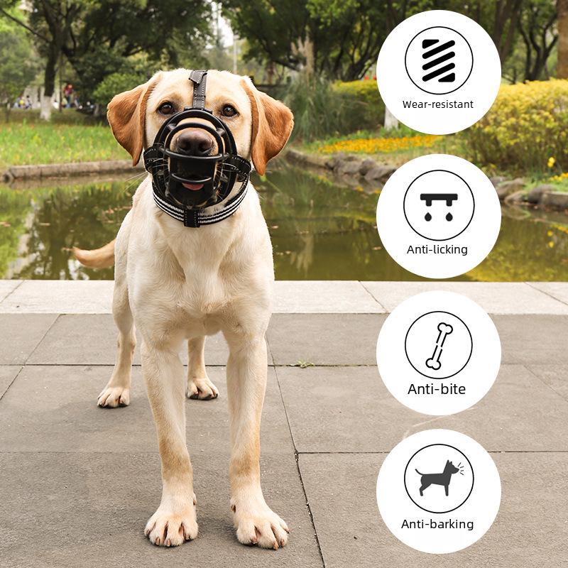 

Reflective Anti-Bite Dog Muzzle - Prevents Barking & Biting Size 1 красный