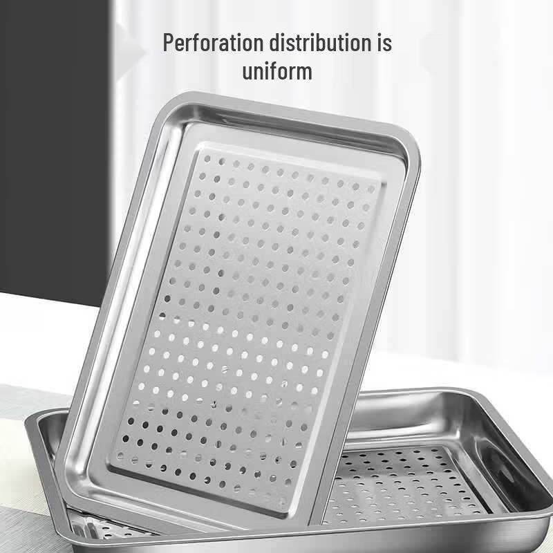 Perforated Stainless Steel Steaming & Baking Tray