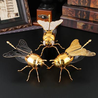 New Diamond-encrusted Bee Sugar Cup Household European High-end Kitchen with Spoon Seasoning Box Storage Tank Light Luxury Home Ornament