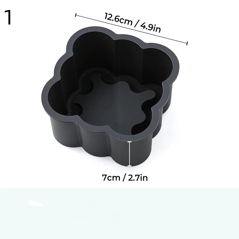 Silicone Mousse Cake Mold Flower Heart Star Shape Kitchen Baking Pudding Cup Chocolate Making Wedding Party Cake Dessert Mold