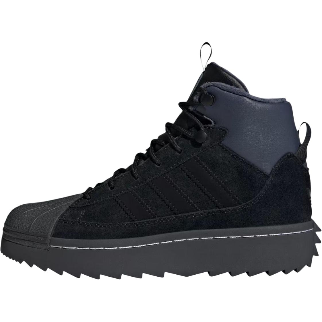 

Adidas Originals Superstar Winterized High top Kids Outdoor Shoes Black Unisex JQ0346 35.5