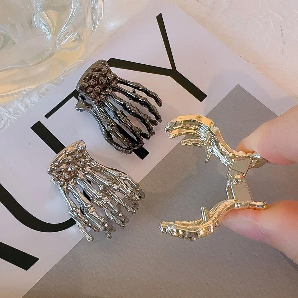 Zinc Zinc Zinc Alloy Ghost Paw Hair Claw Hollow Metal Hair Claw Gothic Small Shark Clip  Halloween Party