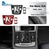 Для Mercedes Benz SLK R170 1996 1997 1998 1999 2000 2001-2003 Автомобільна панель автоматичної коробки передач Накладка-стікер з натурального м'якого вуглецевого волокна.