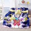 Japanese anime cute cartoon theme Sailor Moon Tsukino Usagi blanket suitable for home beds, sofa covers, office nap, outdoor warm blankets O6