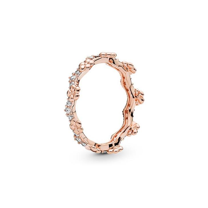 Pandora Rose Gold Crown Ring Women ring 187924CZ 56
