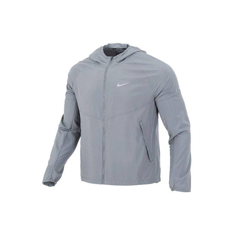 Nike MILER Jackets Men's Gray Hooded Moderate Other DD4747-084