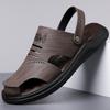 Beach Flats Open-toe Men's Slide Sandals Comfortable Summer Shoes Quick Dry Wading Aqua Slippers All-match Travel Male Sandals