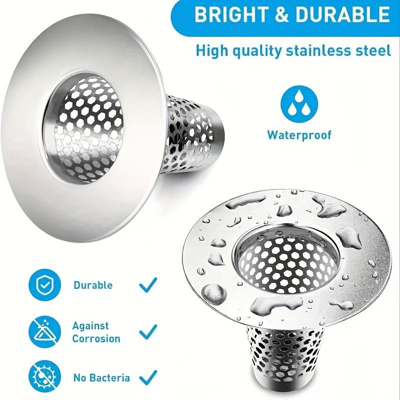 1pc Bathroom Sink Strainer - Brushed Finish, Hair Catcher with Small Tapered Bathtub Cover