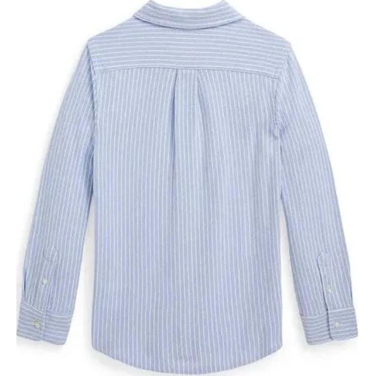 Polo Ralph Lauren Striped Long Sleeve Shirt Kids shirts Light-Blue 322934187-001